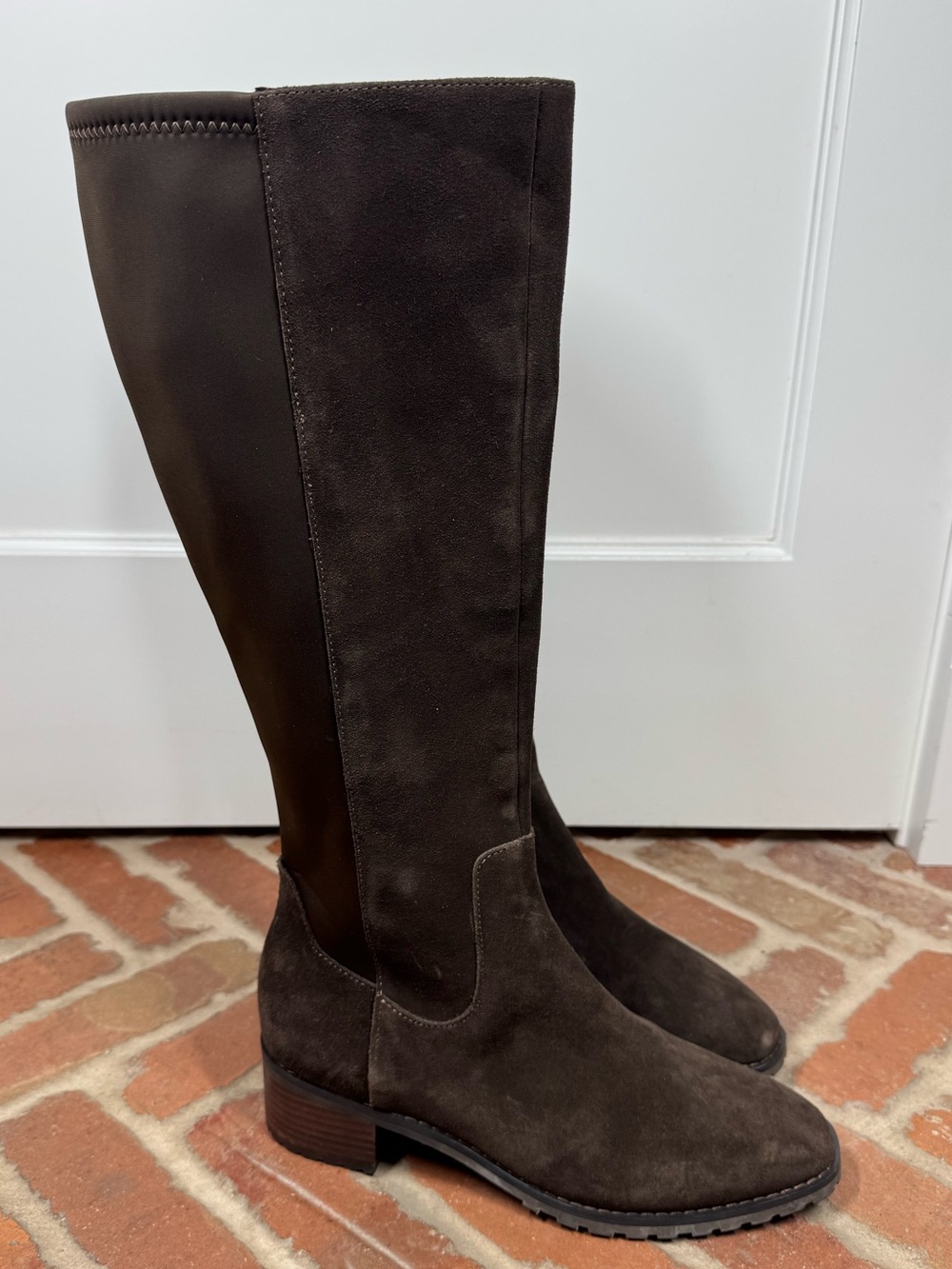 Blondo Sandy Waterproof Knee-High Riding Boot Brown Suede Leather Size 10